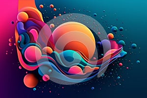 Creative colorful wallpaper background design vector illustration. Ai generated