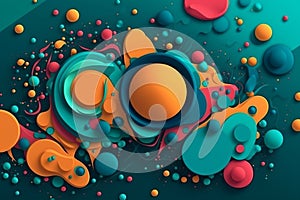 Creative colorful wallpaper background design vector illustration. Ai generated