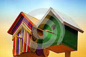 Creative Colours Wooden Birds House