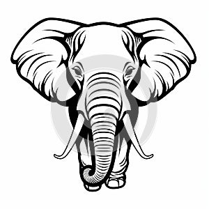 Creative Commons Attribution Cartoon Elephant Head Vector Art
