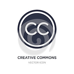 creative commons icon on white background. Simple element illustration from Content concept