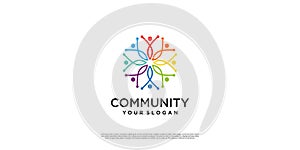 Creative community abstract logo design Premium Vector part 5