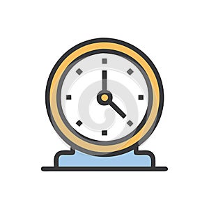 Creative Compact Desk Clock Design Icon