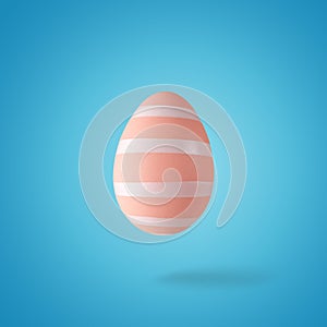 Creative composition made of pink Easter egg. Minimal spring or summer Holiday concept. Fun background