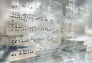 Creative Braille Dots Forming Inspirational Quote for World Braille Day photo