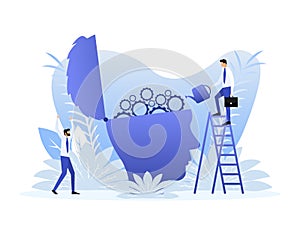 Creative concept idea. Creative vector illustration. Team work concept