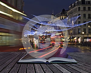 Creative concept idea of London Christmas lights