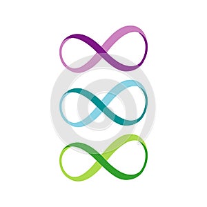 creative concept of infinity logo design vector illustrations