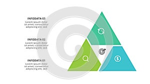 Creative concept for infographic with 3 steps, options, parts or processes. Business data visualization.