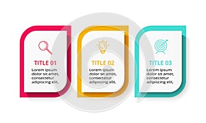 Creative concept for infographic with 3 steps, options, parts or processes. Vector business template for presentation.