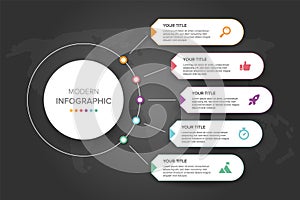 Creative concept for infographic element vector 5 options, steps, list, process. Abstract elements of graph, diagram