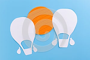 Creative concept photo of aerostat