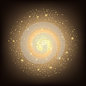 Tvorivé vektor sada skladajúca sa z žiara svetlo účinok hviezdy praskne iskrí na čiernom pozadí. ilustrácie temple 