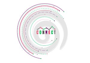 Creative connection icon logo design made