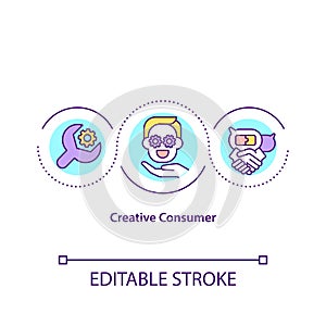 Creative consumer concept icon