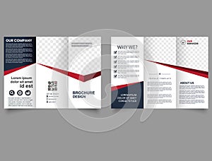 Creative corporate modern business trifold brochure template. Editable vector templates with design elements. Modern