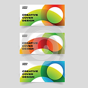 Creative Cover design abstract for web and social