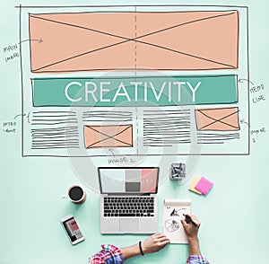 Creative Creativity Web Design Layout Concept