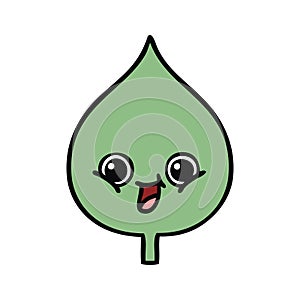 A creative cute cartoon expressional leaf