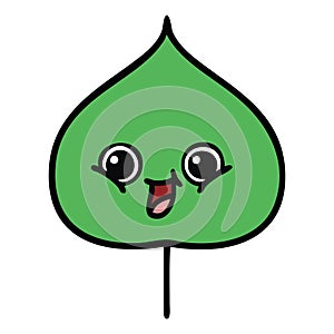 A creative cute cartoon expressional leaf photo