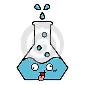 A creative cute cartoon science beaker