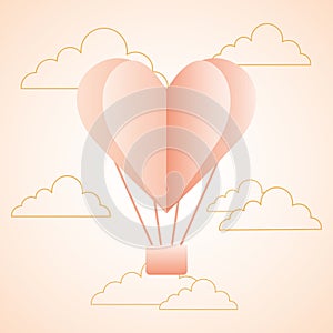 Love romantic hot air balloon photo