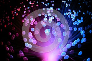 Abstract Optic Fiber Pink and Blue Technology Concept Background