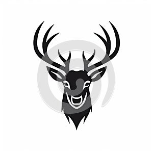 Creative Deer Head Logo With Strong Facial Expression