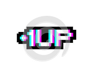 Creative design of 1Up icon