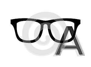 Creative design of astigmatism icon