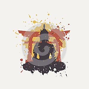 Creative design of budha draw