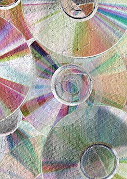 Colorful cds background