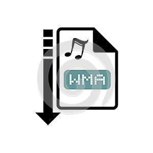 Computer wma file icon photo