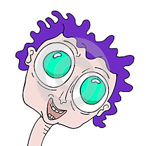 Crazy funny happy face