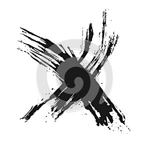 Creative design of croos ink stain