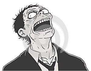 Funny drunk man draw