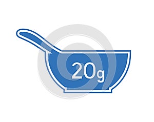 20 grams bowl symbol photo