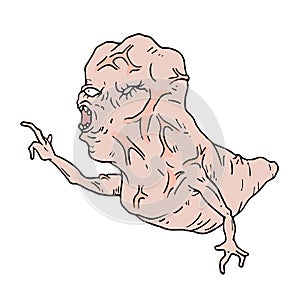 Misshapen creature illustration photo