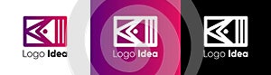 creative design modern logotype for your company. Vector geometric icon. Linear style logo.