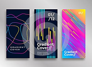 Creative design poster with vibrant gradients