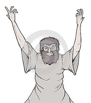 Design of preaching man