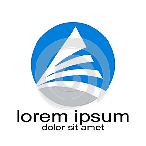 Creative design round triangel logo graphic resource