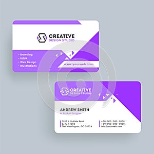 Creative design studio business card or visiting card design.