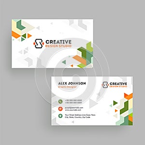 Creative design studio business card or visiting card design.