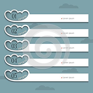 Creative Design template with stylized clouds