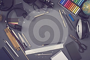 Creative design top view hero header image