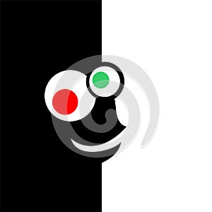 Ugly face illustration