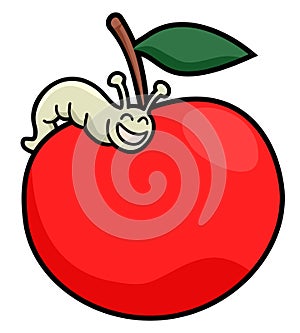 Worm apple