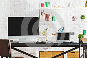 Creative designer workplace