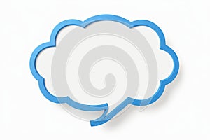 Blue Cloud Dialogue Bubble Material,Generative AI